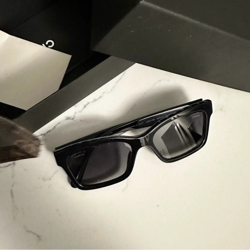 NWT CHANEL Black Sunglasses - Picture 2 of 4